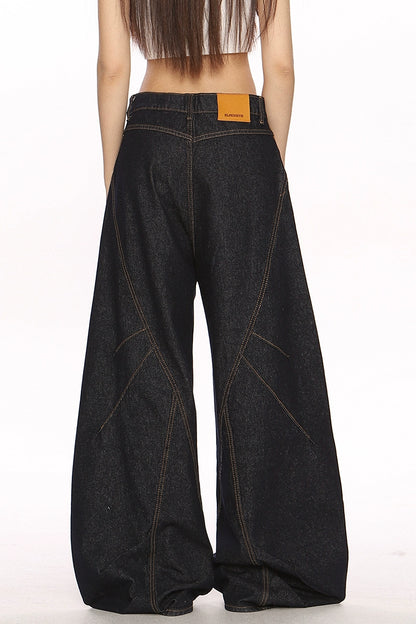 Retro Wide-Leg Casual Loose Fit Jeans