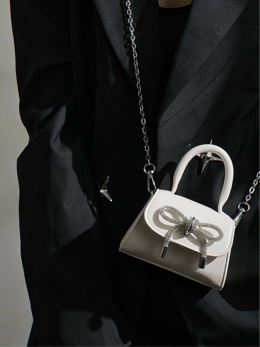 Girly Bow Mini Chain Crossbody Bag