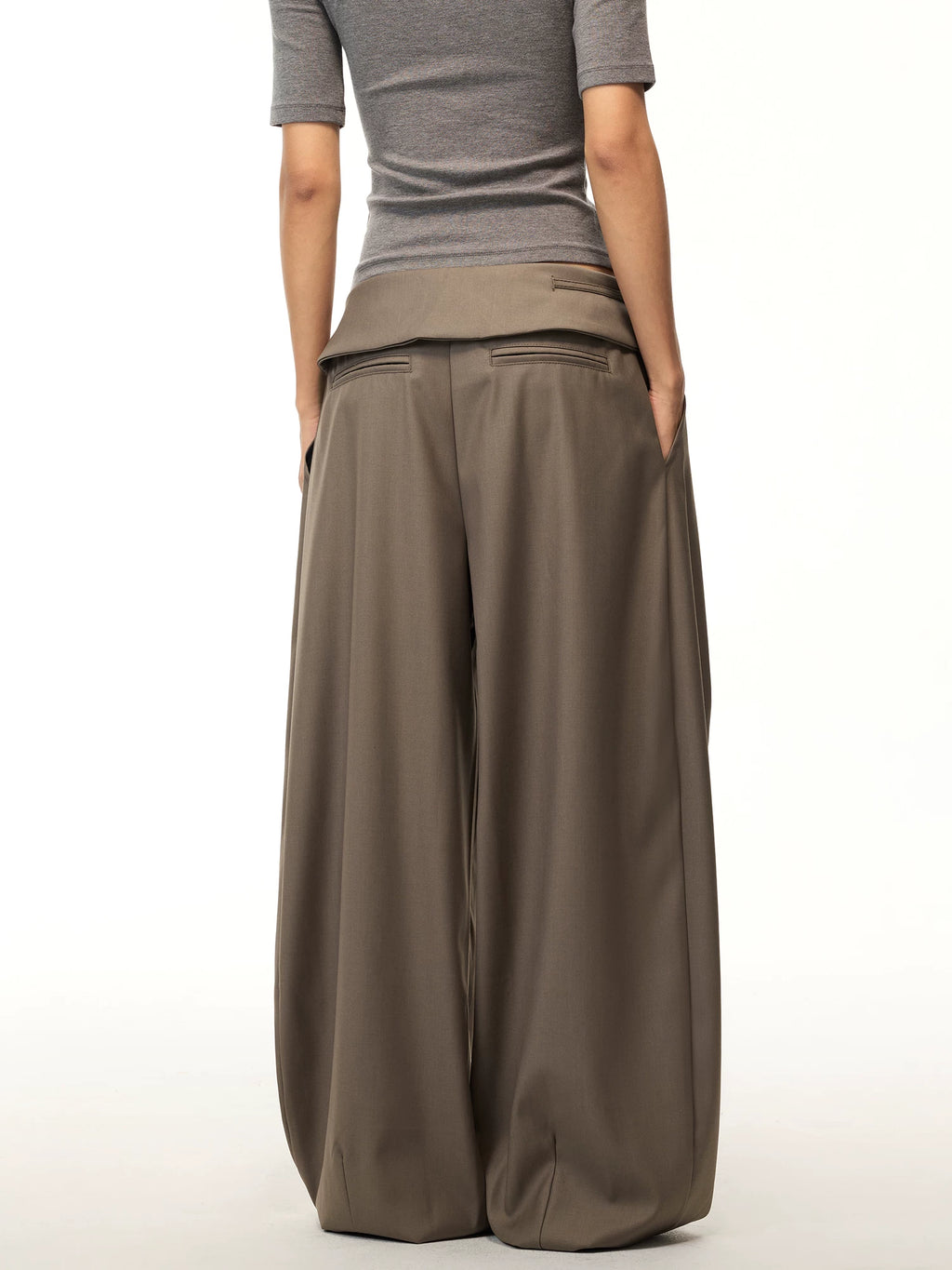 Vintage Pleated Wide-Leg Trousers