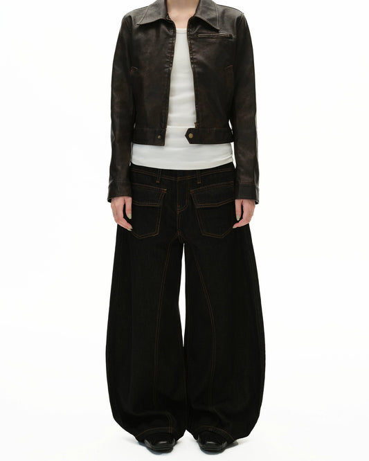 Niche Reverse Two Bag Black Jeans