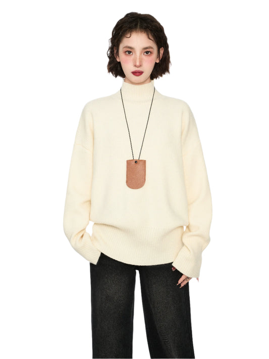 Basic Regular Fit Turtleneck Knitted Sweater