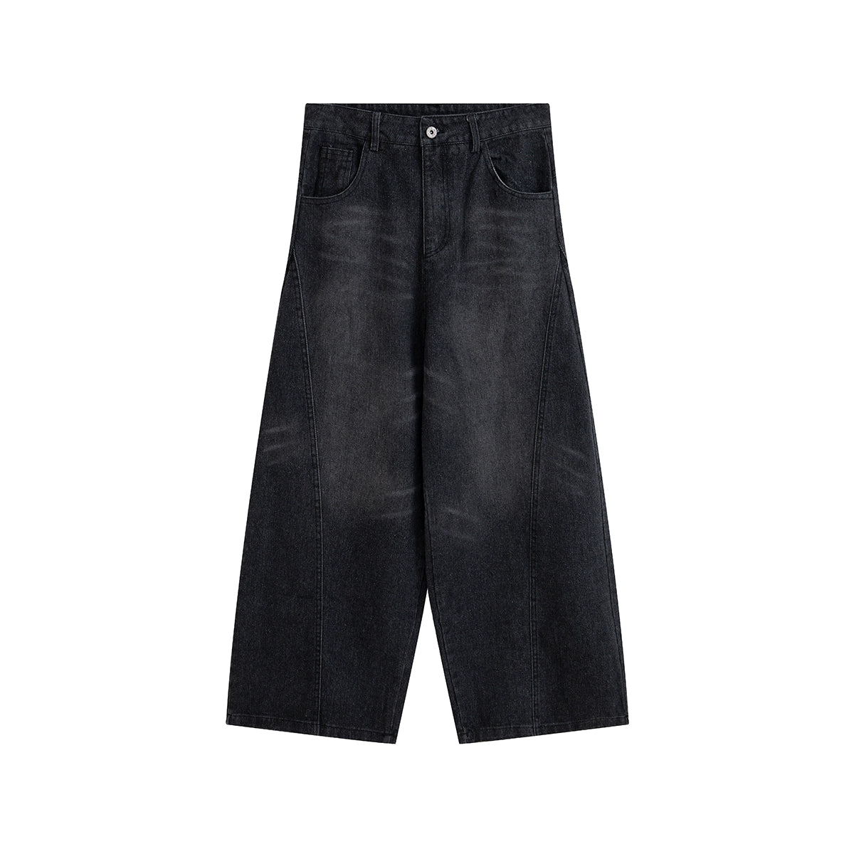 Wide-Leg Ruffian Dark Washed Jeans