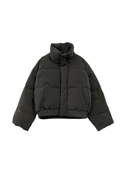 Stand-Up Collar Boxy Puffer Jacket