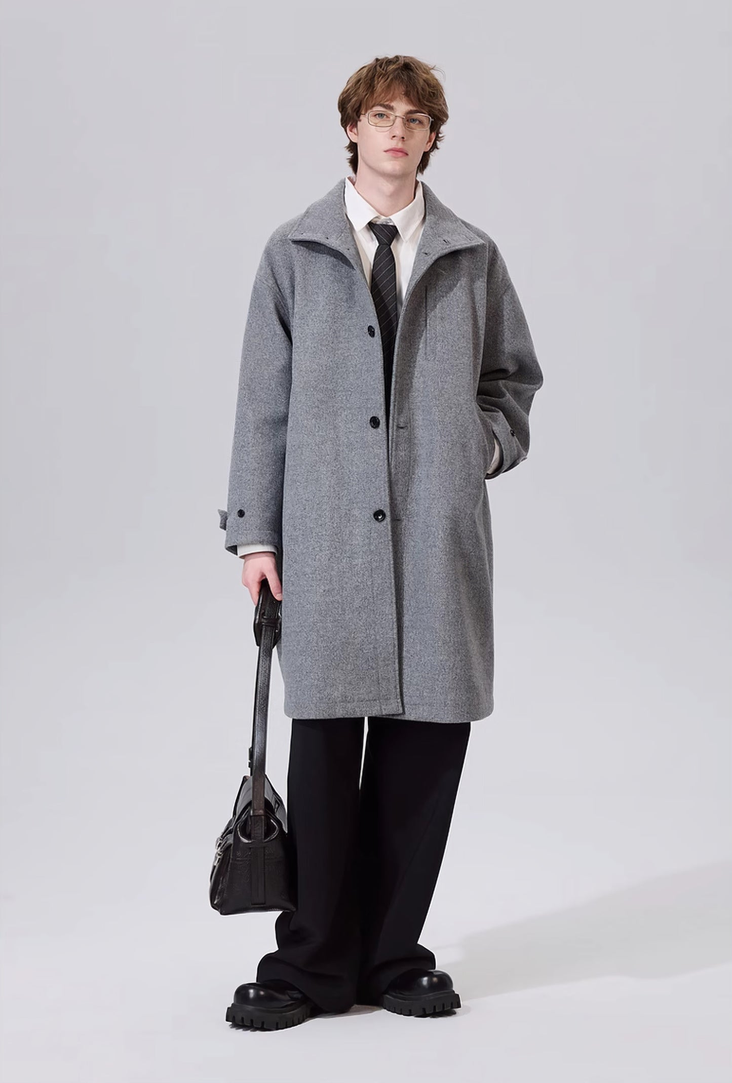 Unisex Heavy Weight 600g Long Woolen Trench Coat