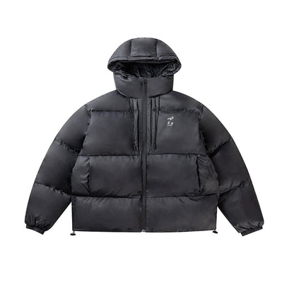Padded Hoodie PU Puffer Jacket