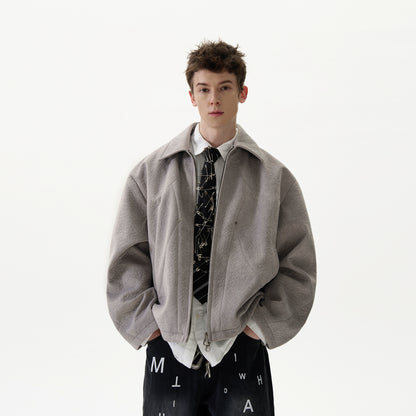 Lined Thicken Lapel Collar Jacket