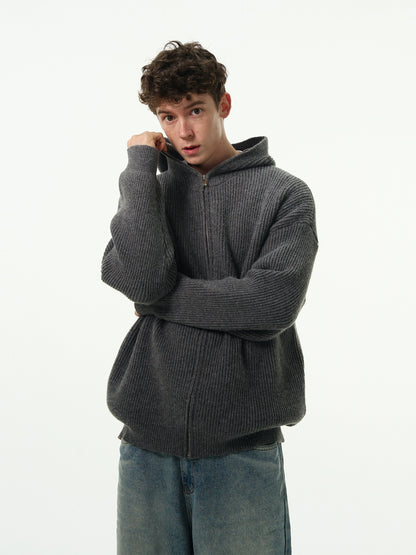 Hooded Sweater Cardigan Jacket