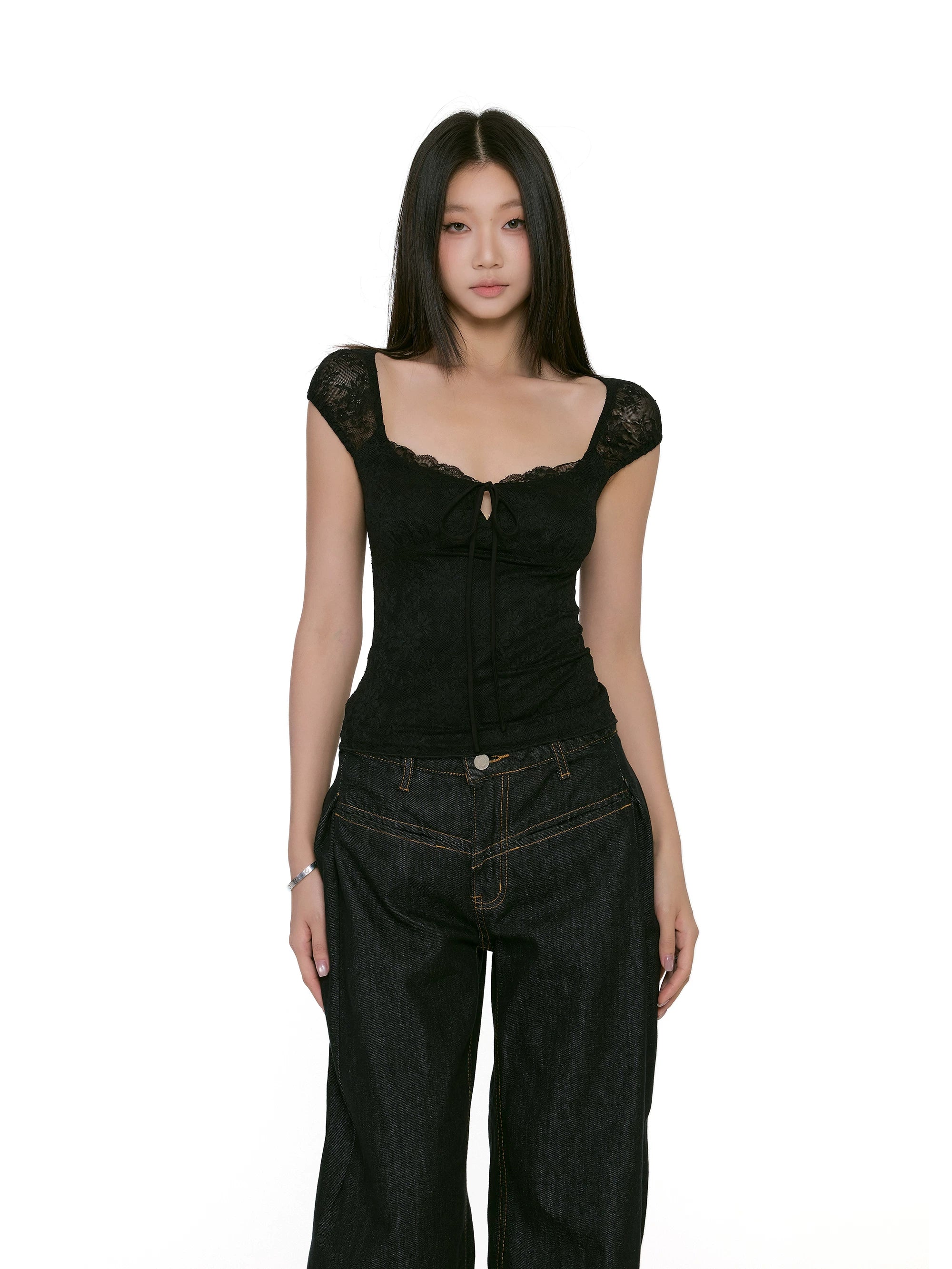 Floral Lace-Back Camisole Top