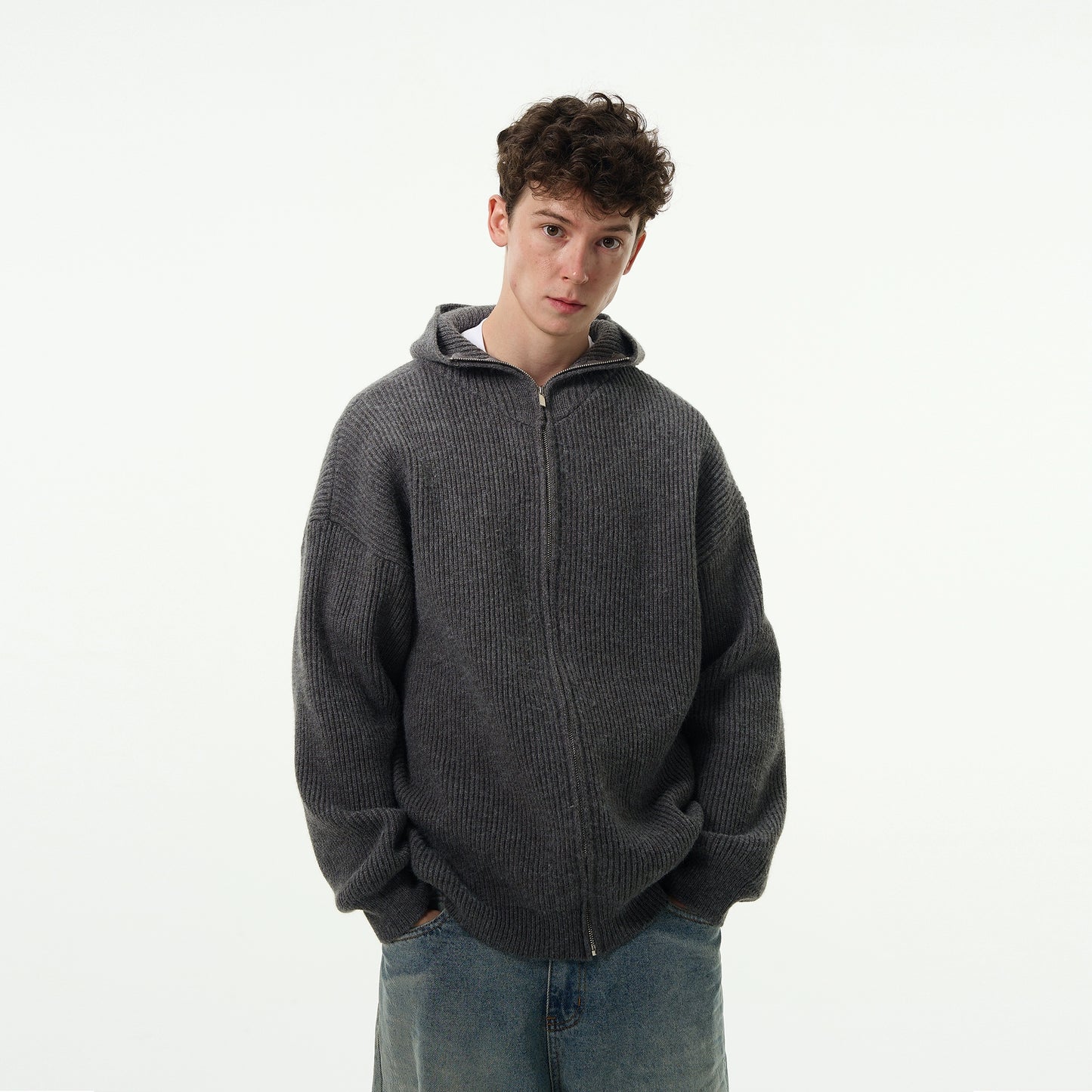 Hooded Sweater Cardigan Jacket