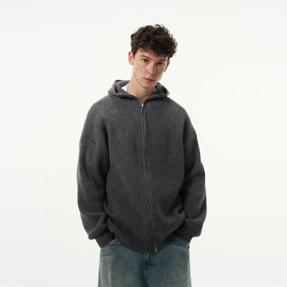 Hooded Sweater Cardigan Jacket