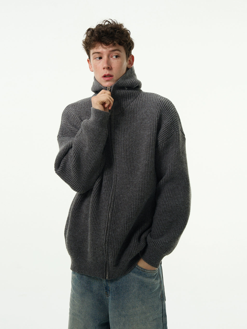Hooded Sweater Cardigan Jacket