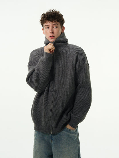 Hooded Sweater Cardigan Jacket