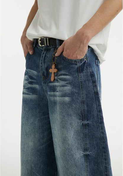 Casual Washed Wide-Leg Versatile Jeans