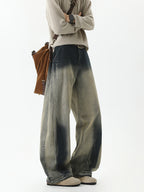 Street Vibe Casual Loose Distressed Wide Leg Jeans