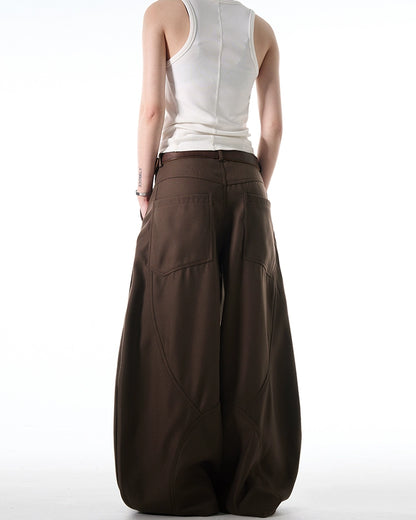 Retro Cropped Wide-Leg Pants