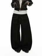 Niche Reverse Two Bag Black Jeans