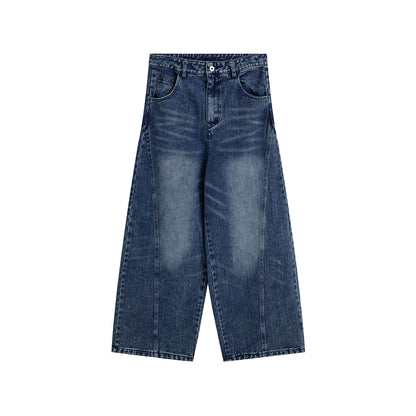 Wide-Leg Ruffian Dark Washed Jeans