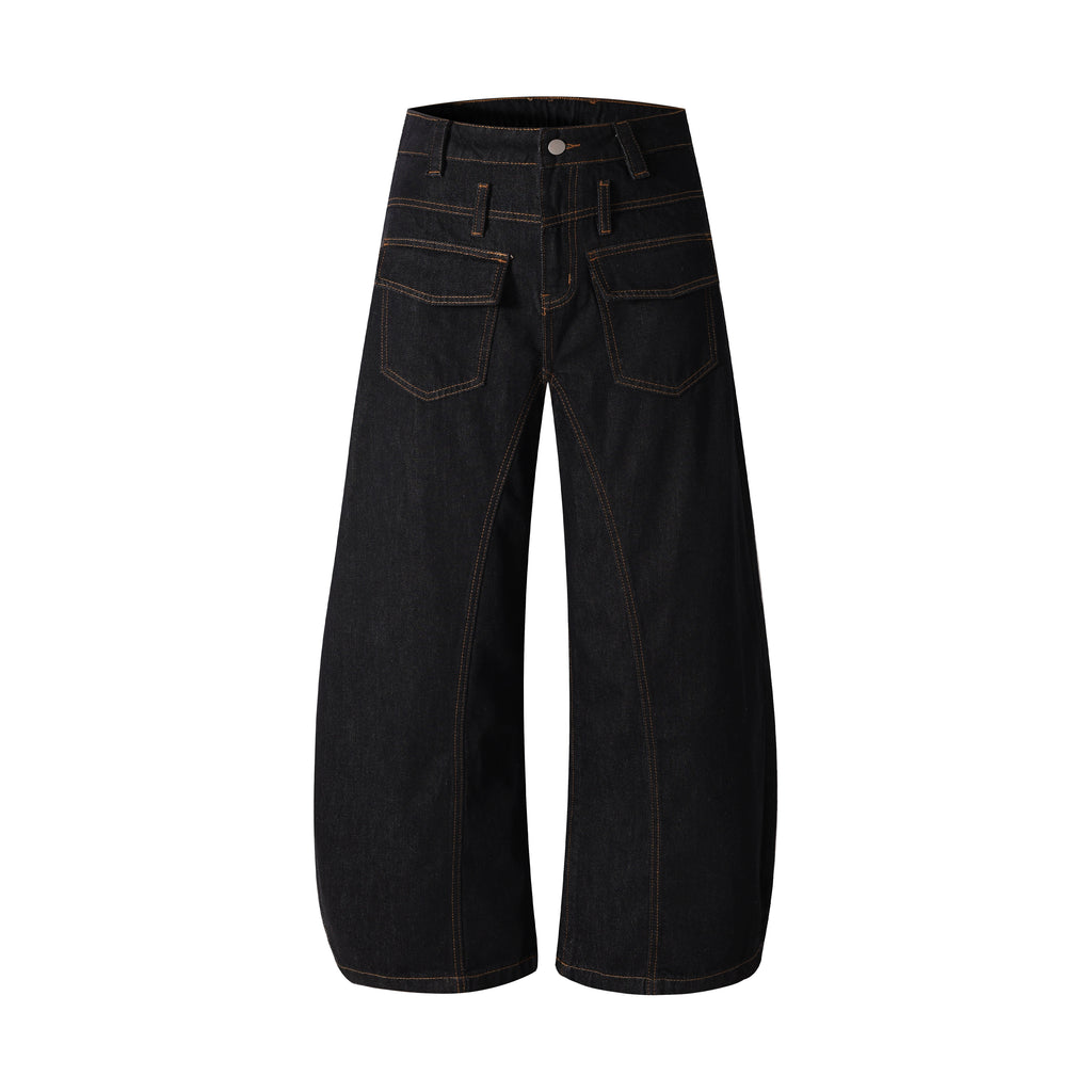 Niche Reverse Two Bag Black Jeans