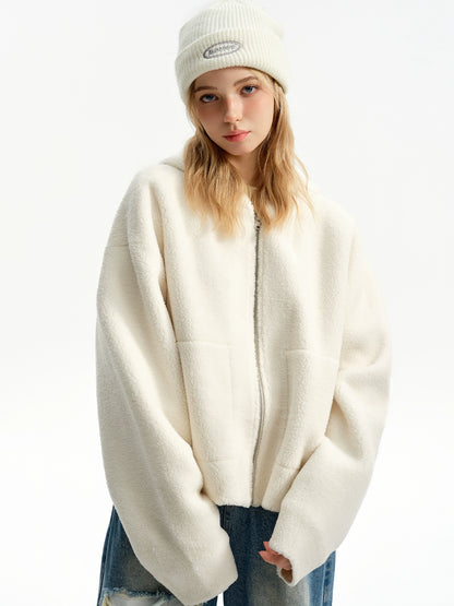 Soft Woolen Hooded Cotton Jacket
