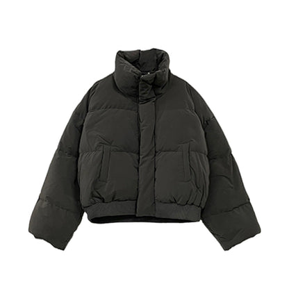 Stand-Up Collar Boxy Puffer Jacket