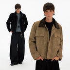 Vintage Deconstructed Suede Corduroy Jacket