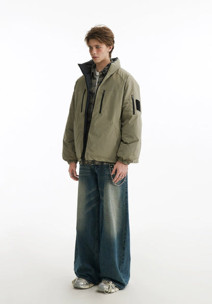 Reversible Thickened Down Puffer Jacket