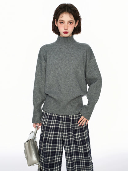 Basic Regular Fit Turtleneck Knitted Sweater