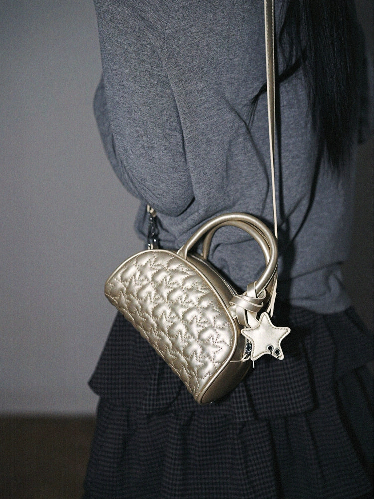 Embroidered Star Tote Pillow Shoulder Crossbody Bag