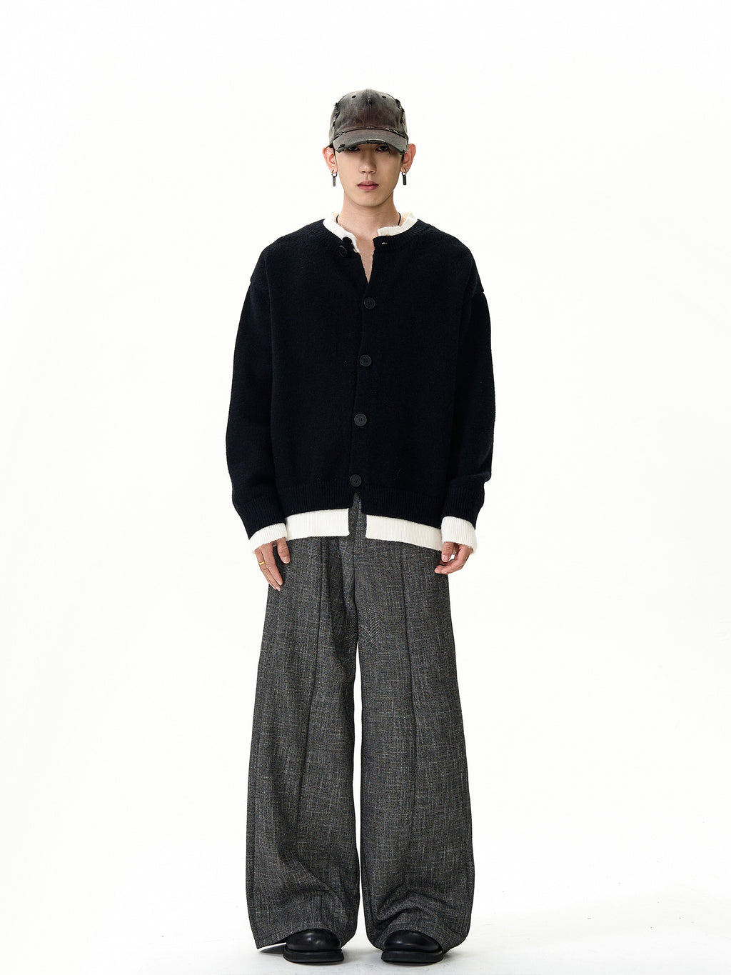Casual Double-Layered Two Cardigans Sweaters