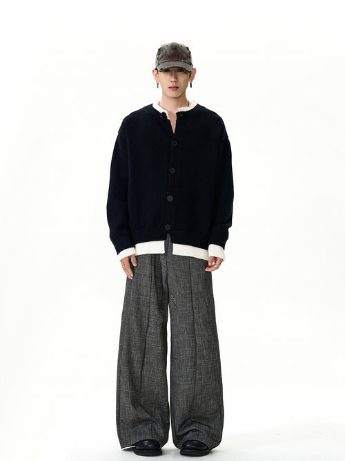 Casual Double-Layered Two Cardigans Sweaters