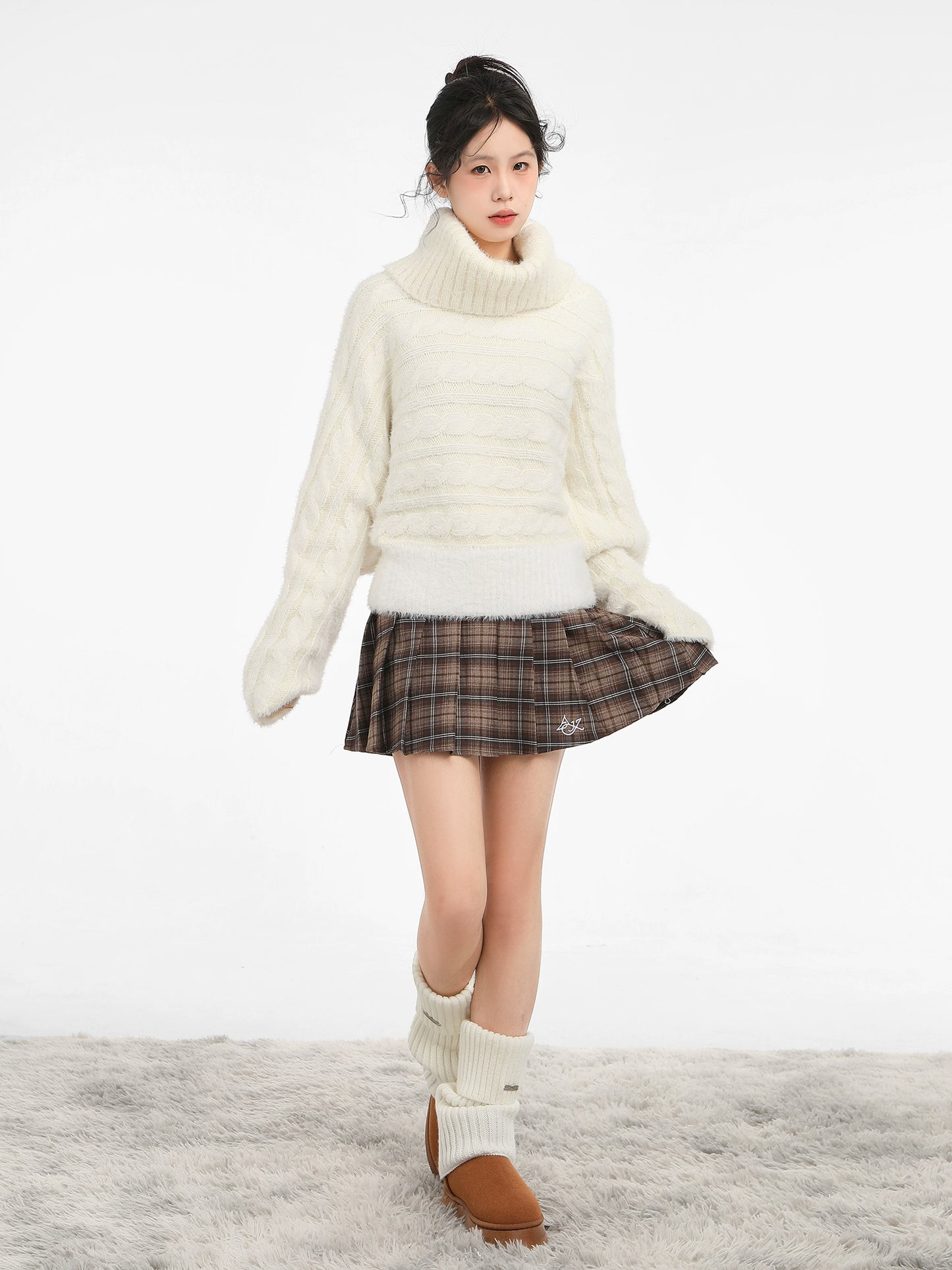 Velvet High Neck Sweater