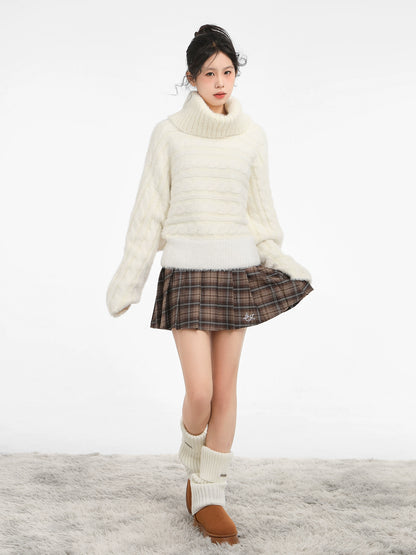 Velvet High Neck Sweater
