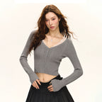 Sense Lace Panel Slim fit Knitwear Top