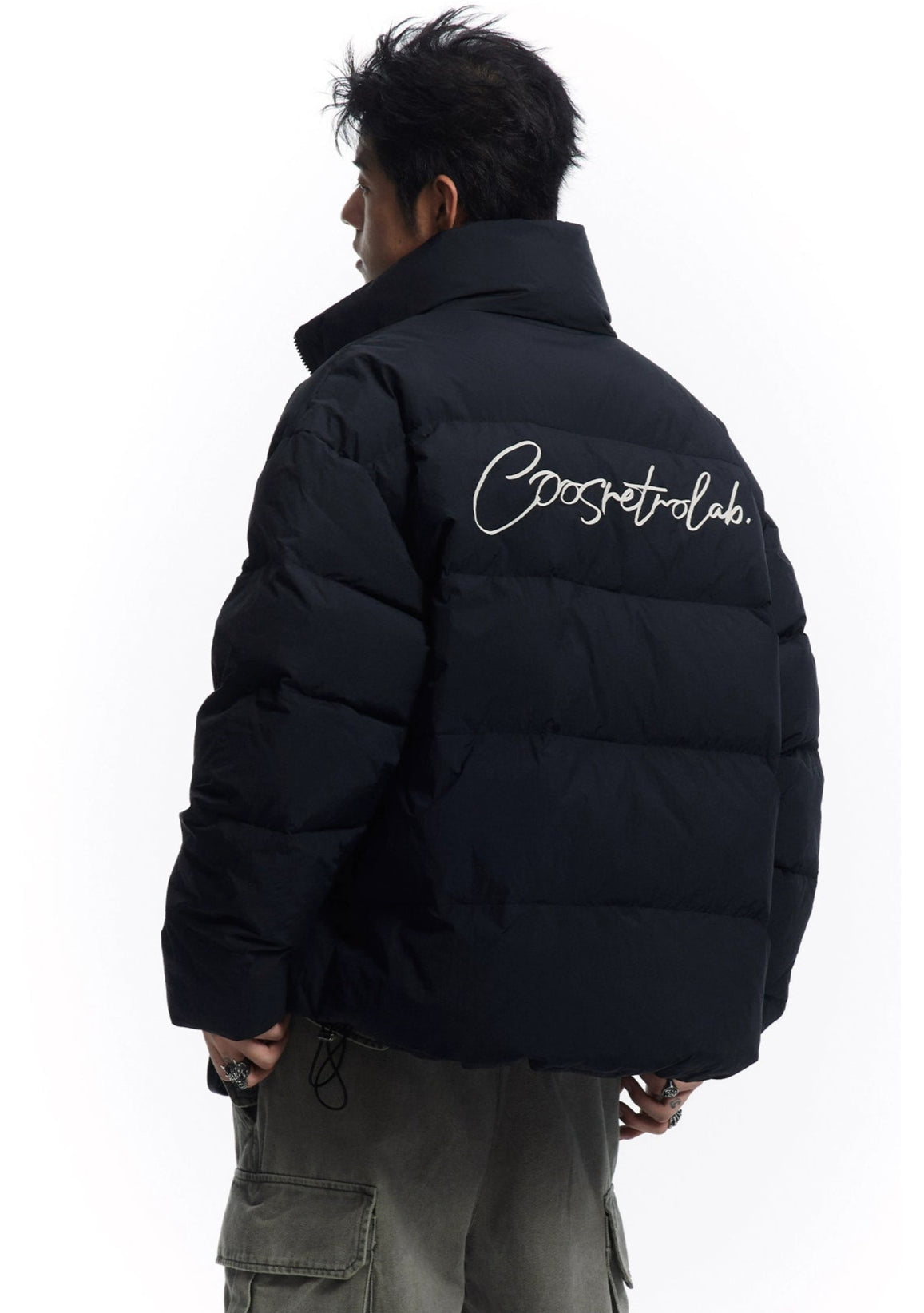 CoosRetro Embroidery Puffer Jacket