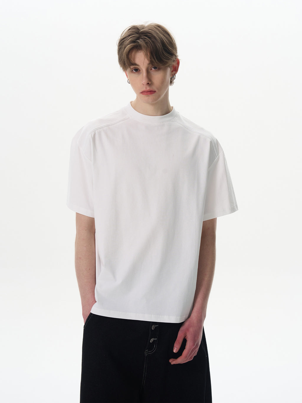 Sorona Cool Fabric Boxy Fit Deconstructed T-shirt