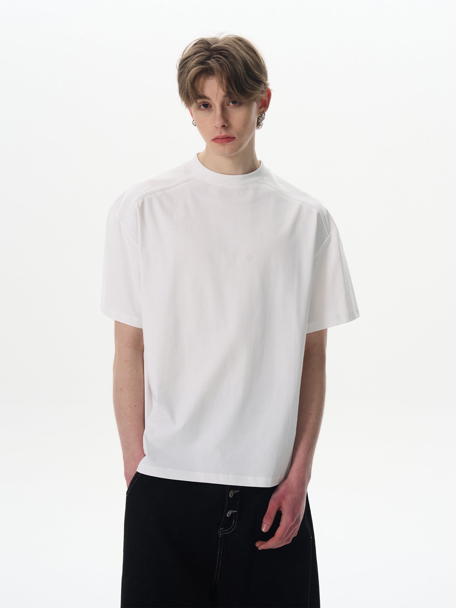 Sorona Cool Fabric Boxy Fit Deconstructed T-shirt