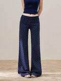 Polka Dot Low-Rise Wide-Leg Pants