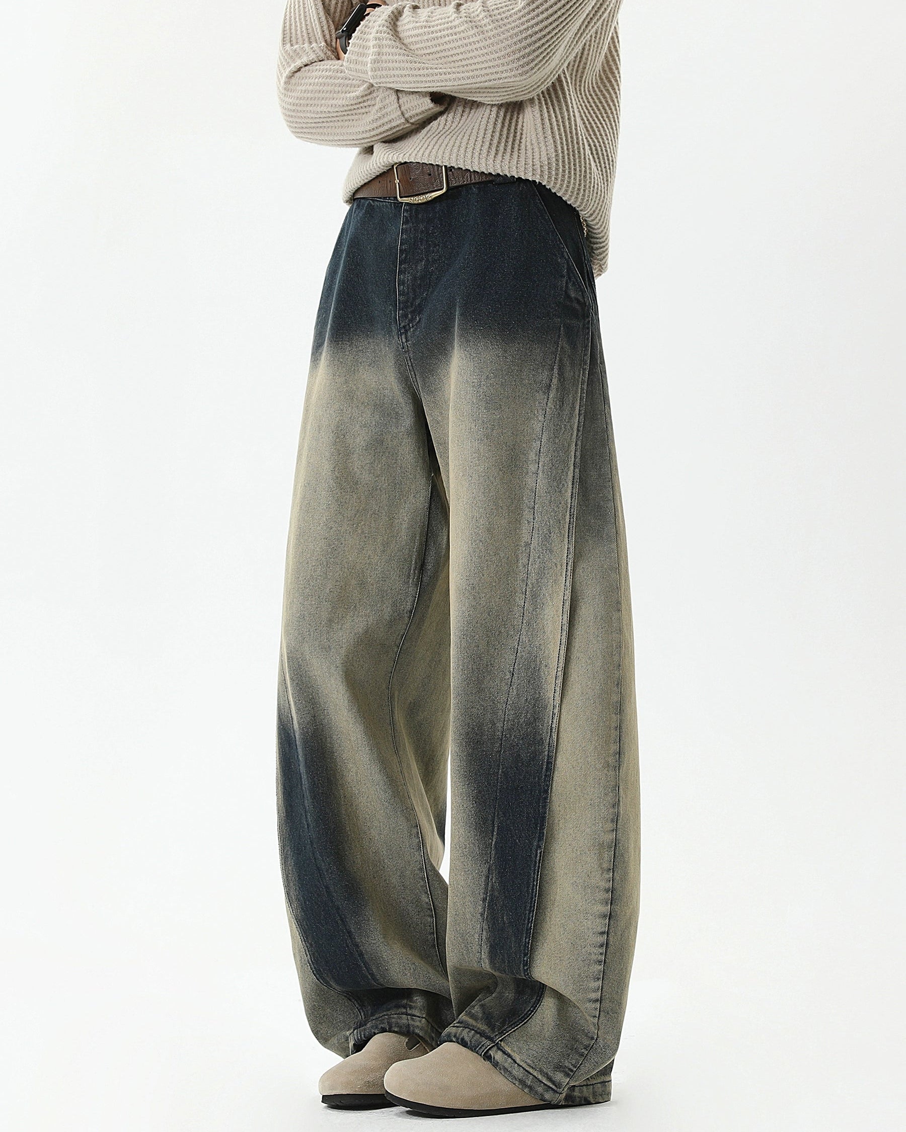 Street Vibe Casual Loose Distressed Wide Leg Jeans