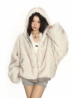Suede Reversible Fur Cotton Jacket