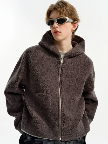 Soft Woolen Hooded Cotton Jacket