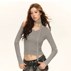 Retro Design Sense Slim Fit Knit Cardigan