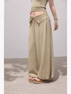 Knitted Slim Tee & High-waisted Pants Set