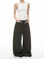 Retro Curved Stitching Sweatpants