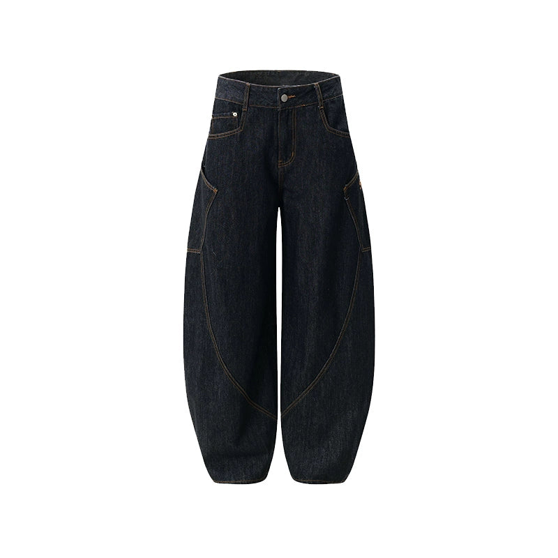 Wide Side Pocket Cropped Wide Jeans