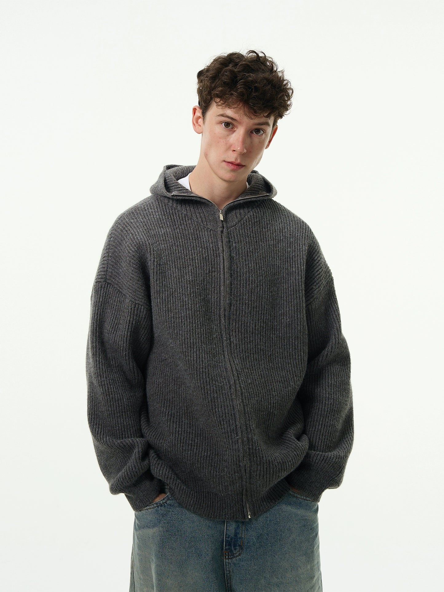 Hooded Sweater Cardigan Jacket