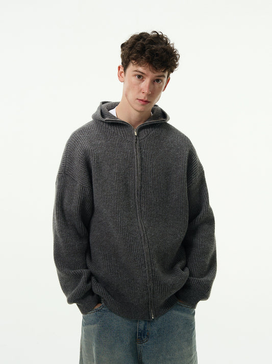 Hooded Sweater Cardigan Jacket