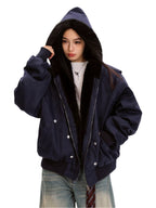 Carved Hooded Fleece Jacket