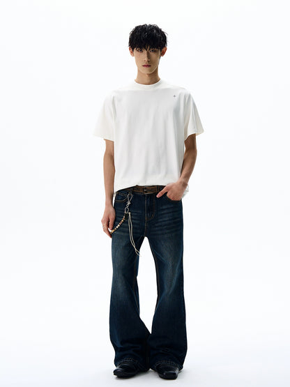 Simple Polaris Cropped Embroidered Tee