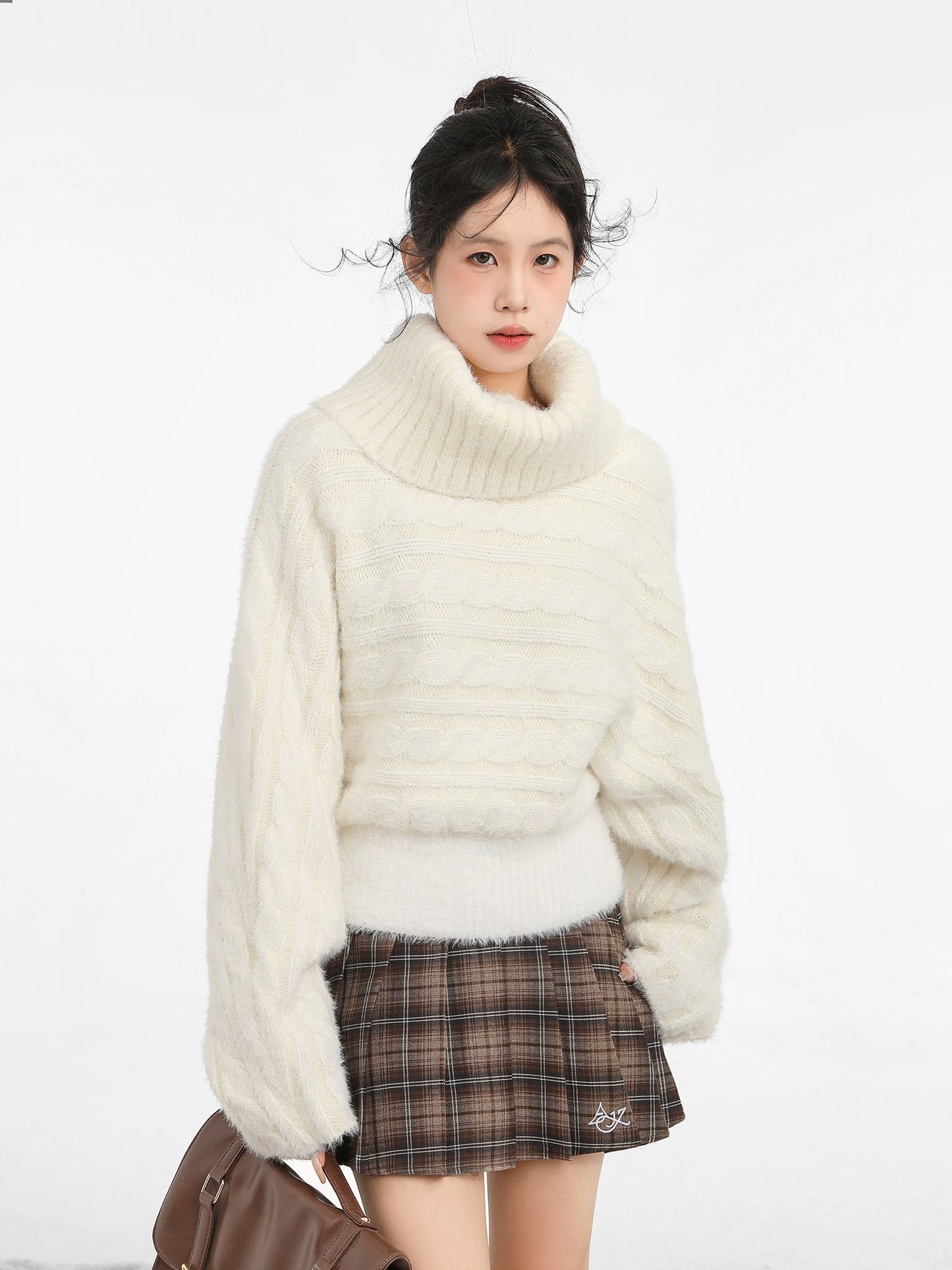 Velvet High Neck Sweater