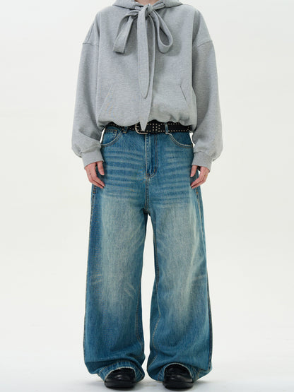 Classic Blue Washed Baggy Jeans